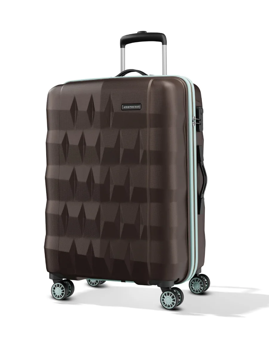 Brown Textured Duffle Bag