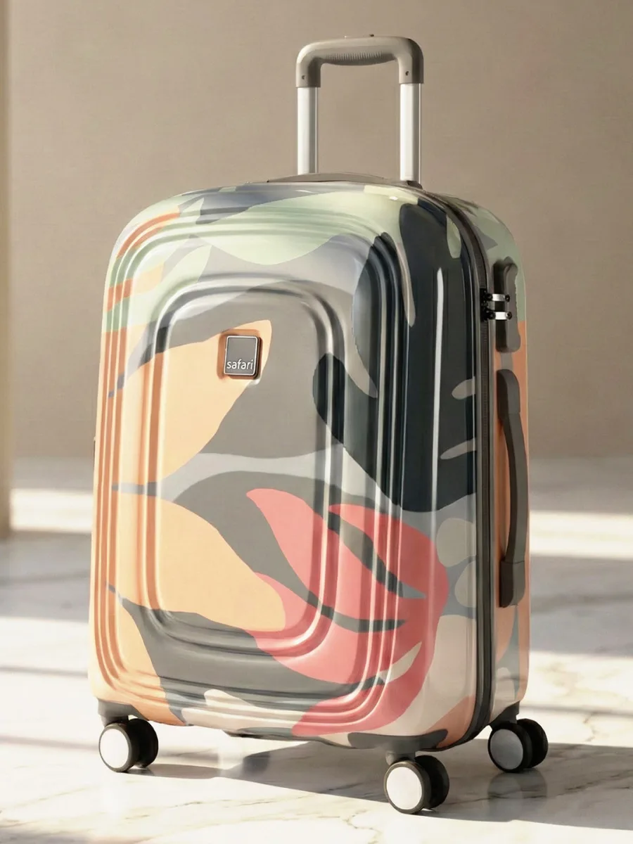 Printed Hardshell Trolley Suitcase