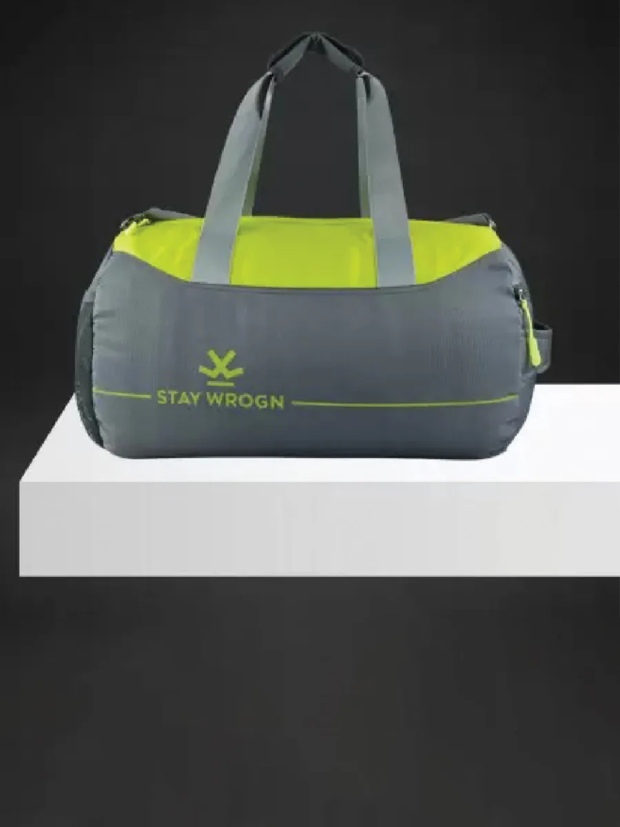 Grey Green Duffle Bag