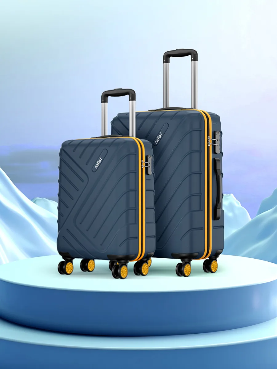Navy Blue Trolley Suitcase Set