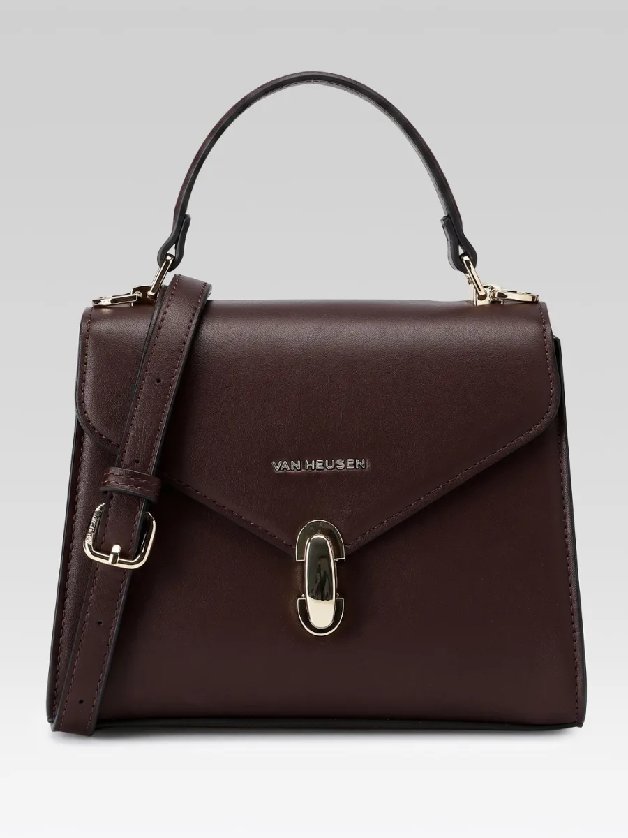 Burgundy Structured Satchel