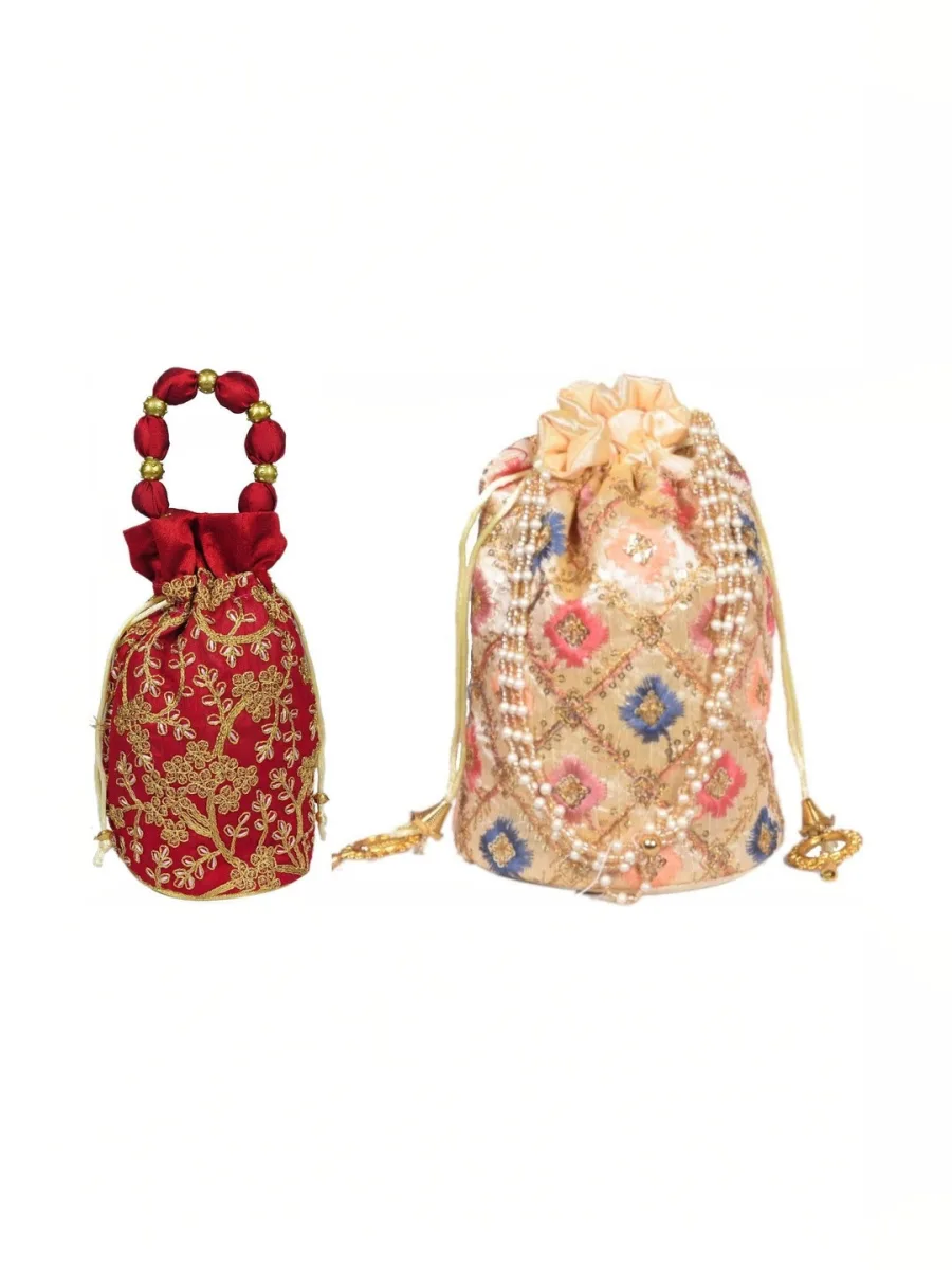 Embroidered Potli Bag Set