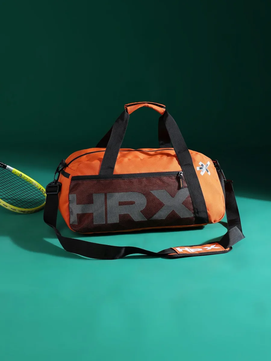 Orange Structured Duffle Bag