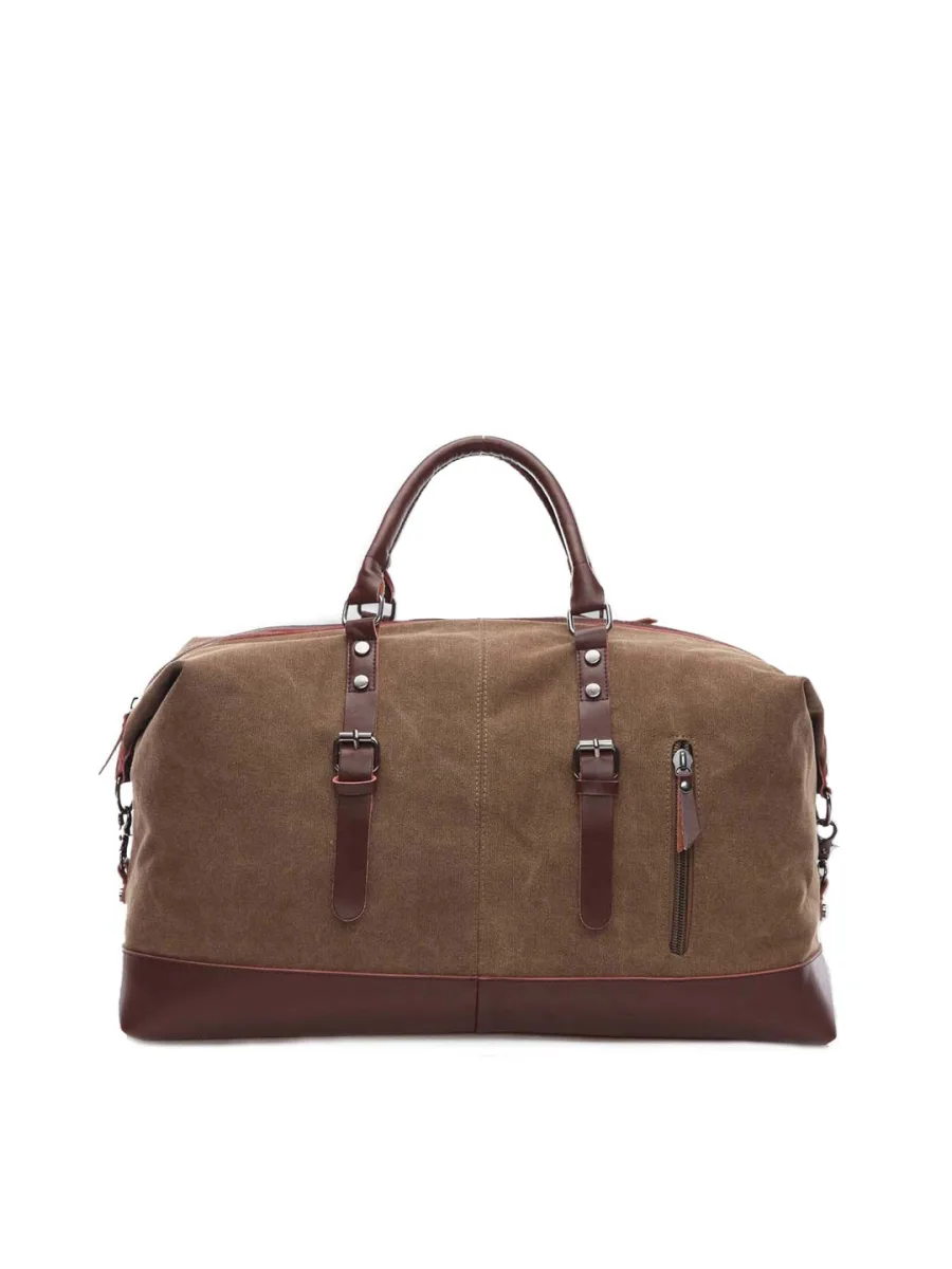 Brown Canvas Duffle Bag