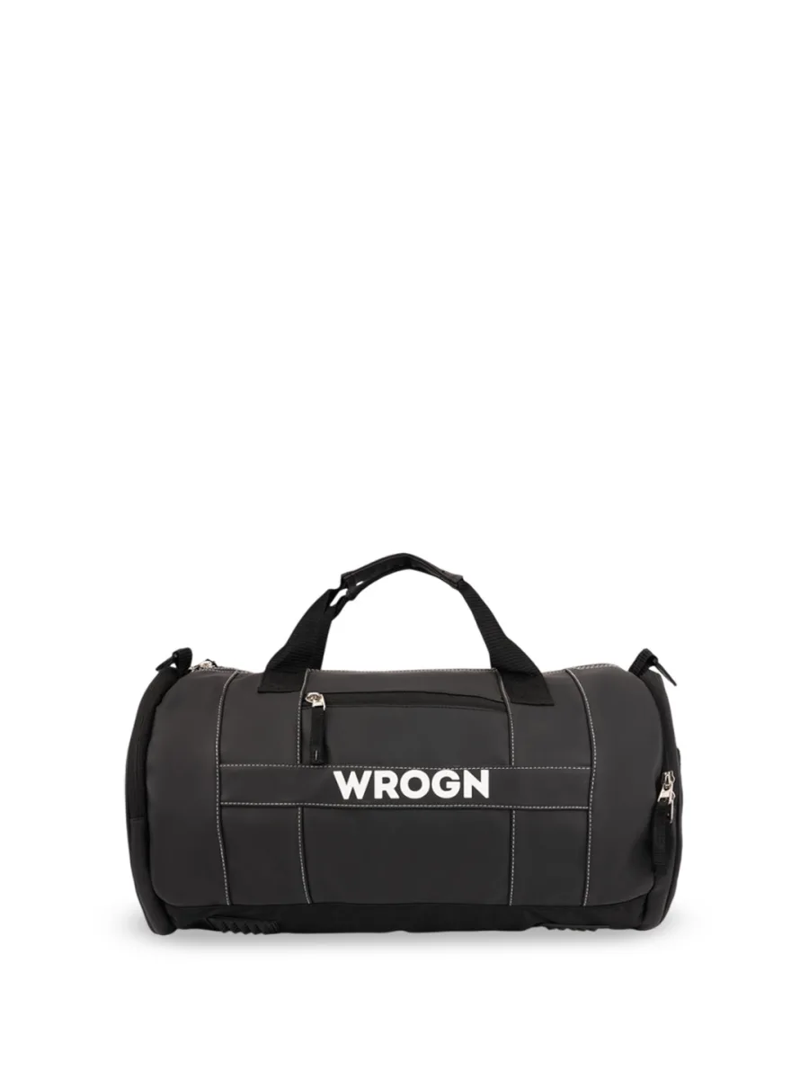 Black Structured Duffle Bag