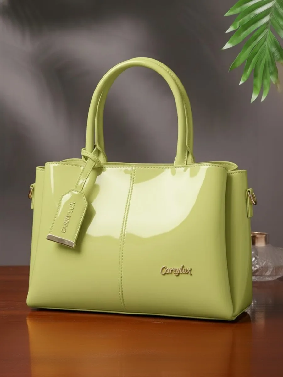 Lime Green Structured Handbag