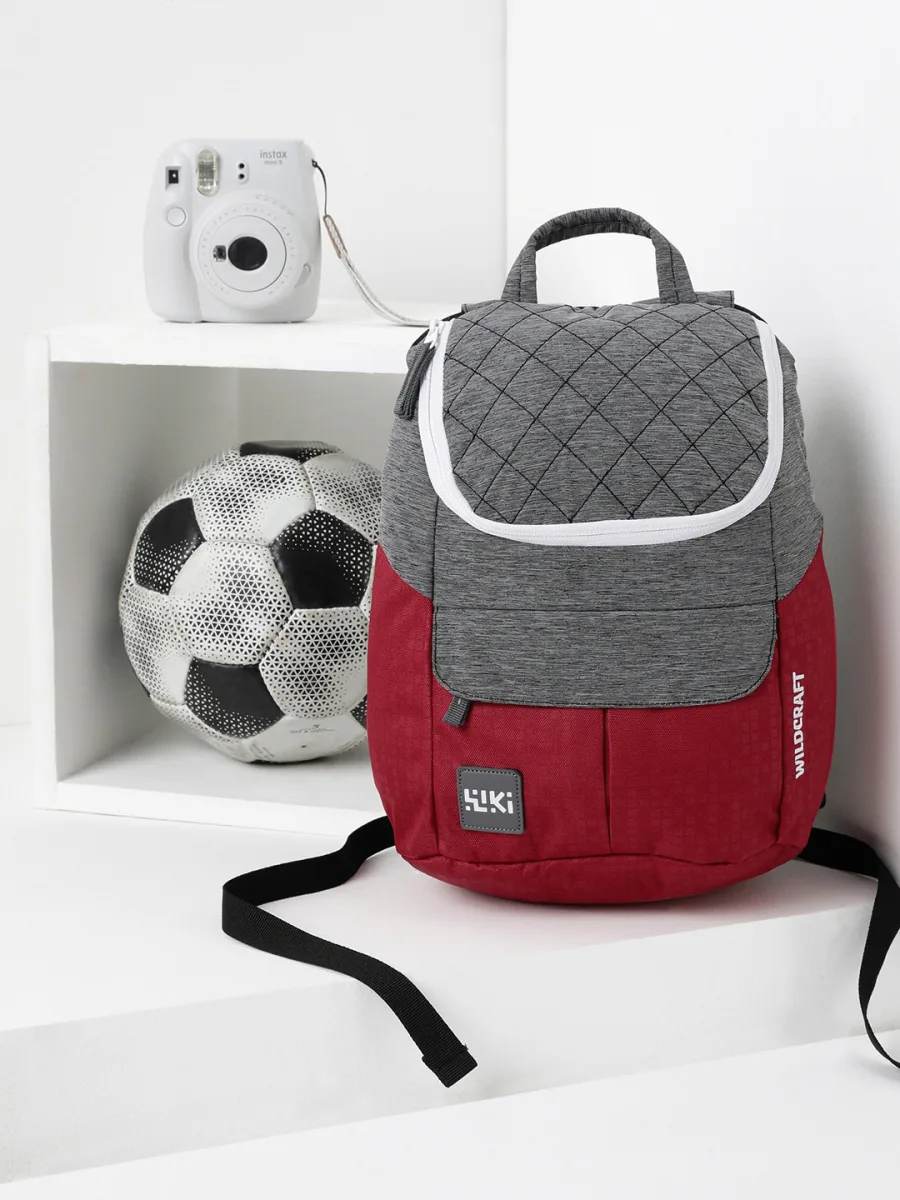 Grey Red Kids Backpack