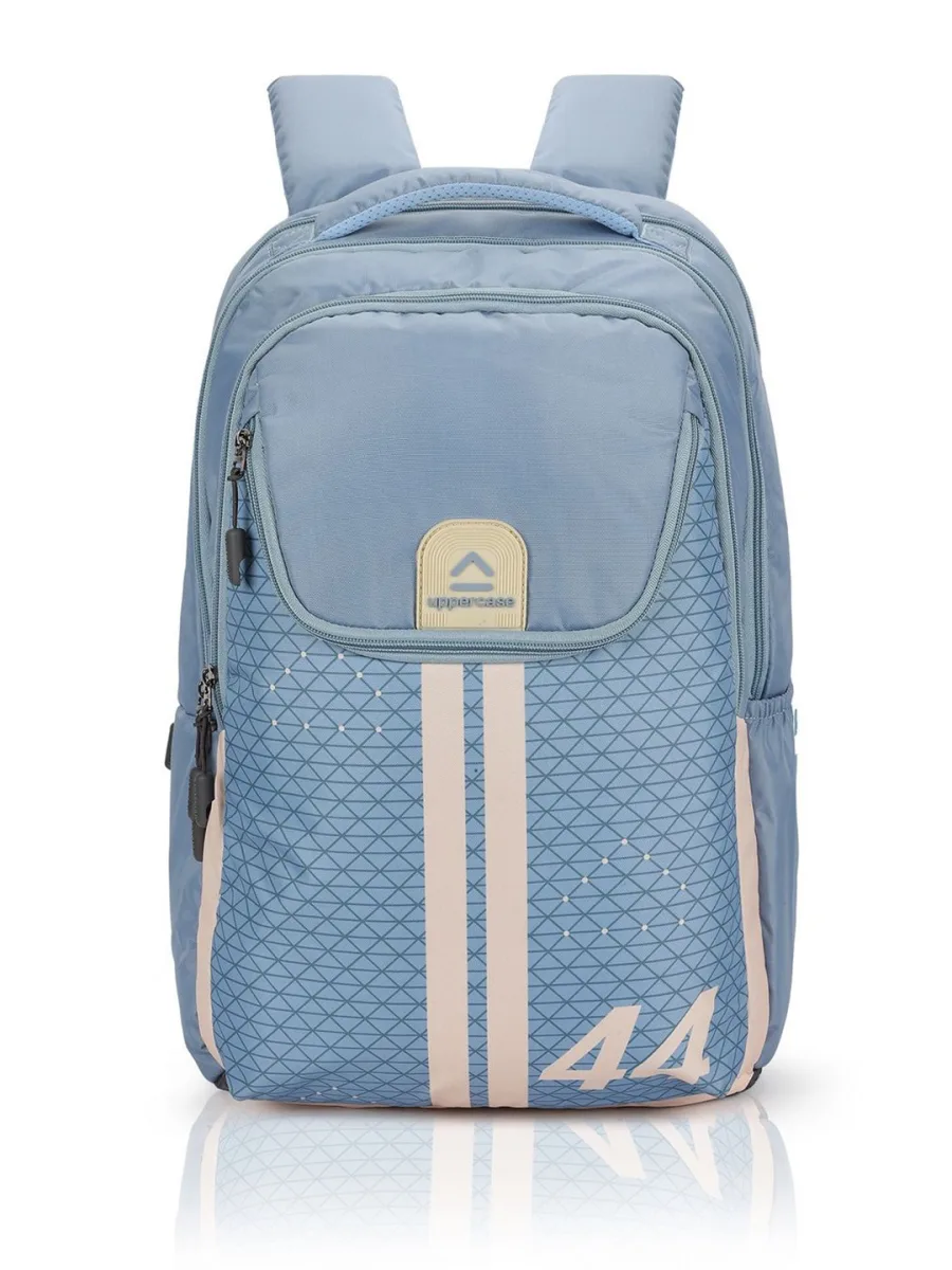 Blue Striped Laptop Backpack
