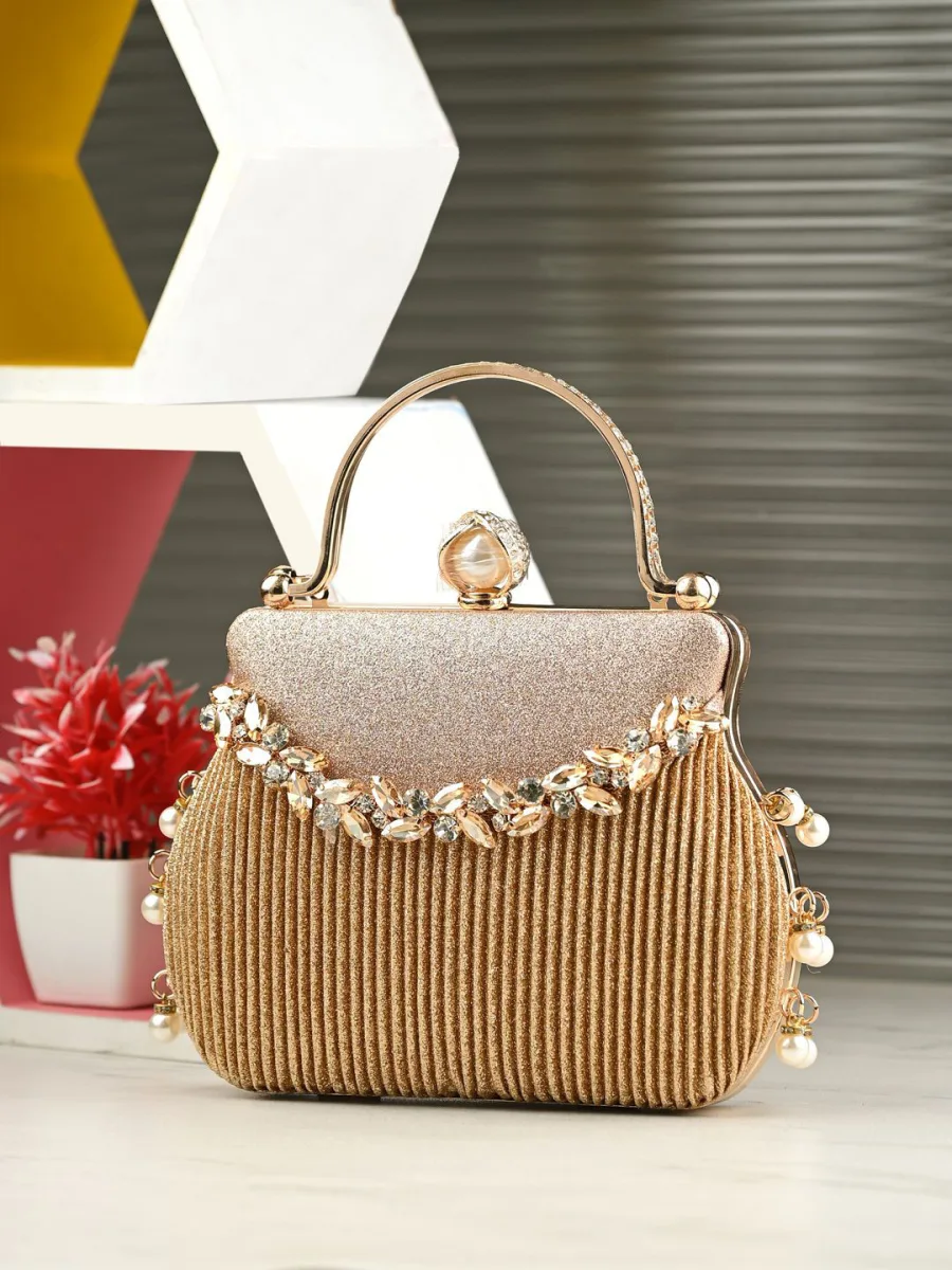 Gold Embellished Handbag