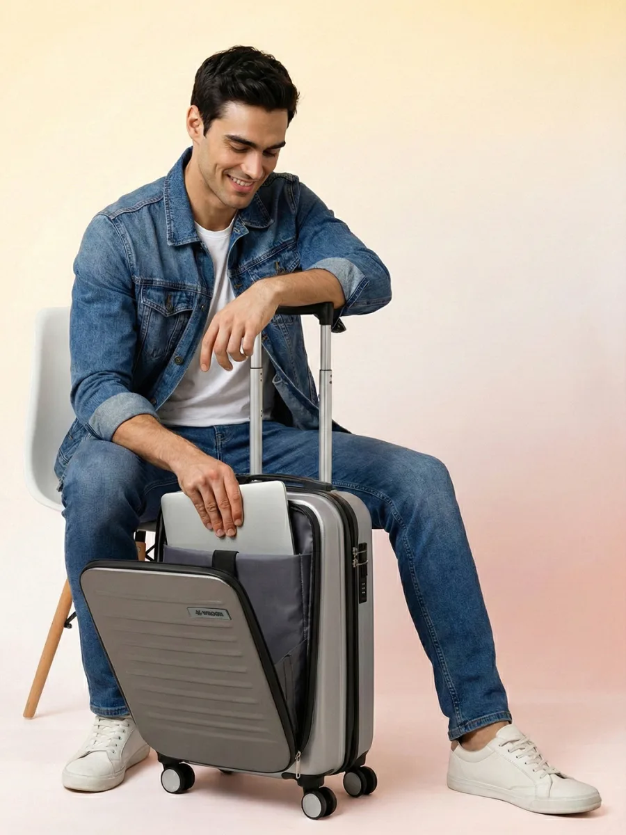 Grey Cabin Trolley Suitcase