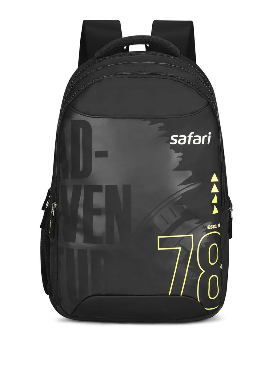 Black Printed Backpack