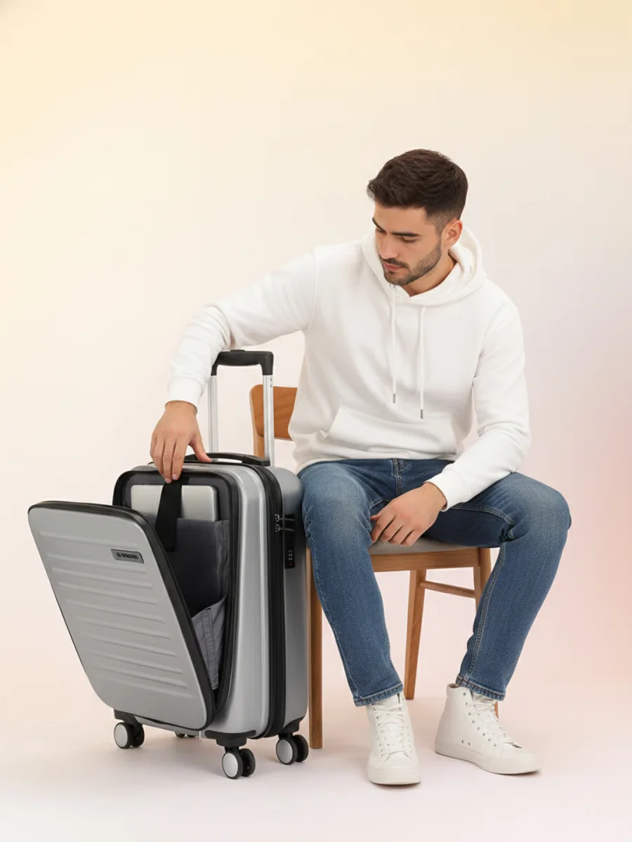 Grey Hardshell Trolley Bag