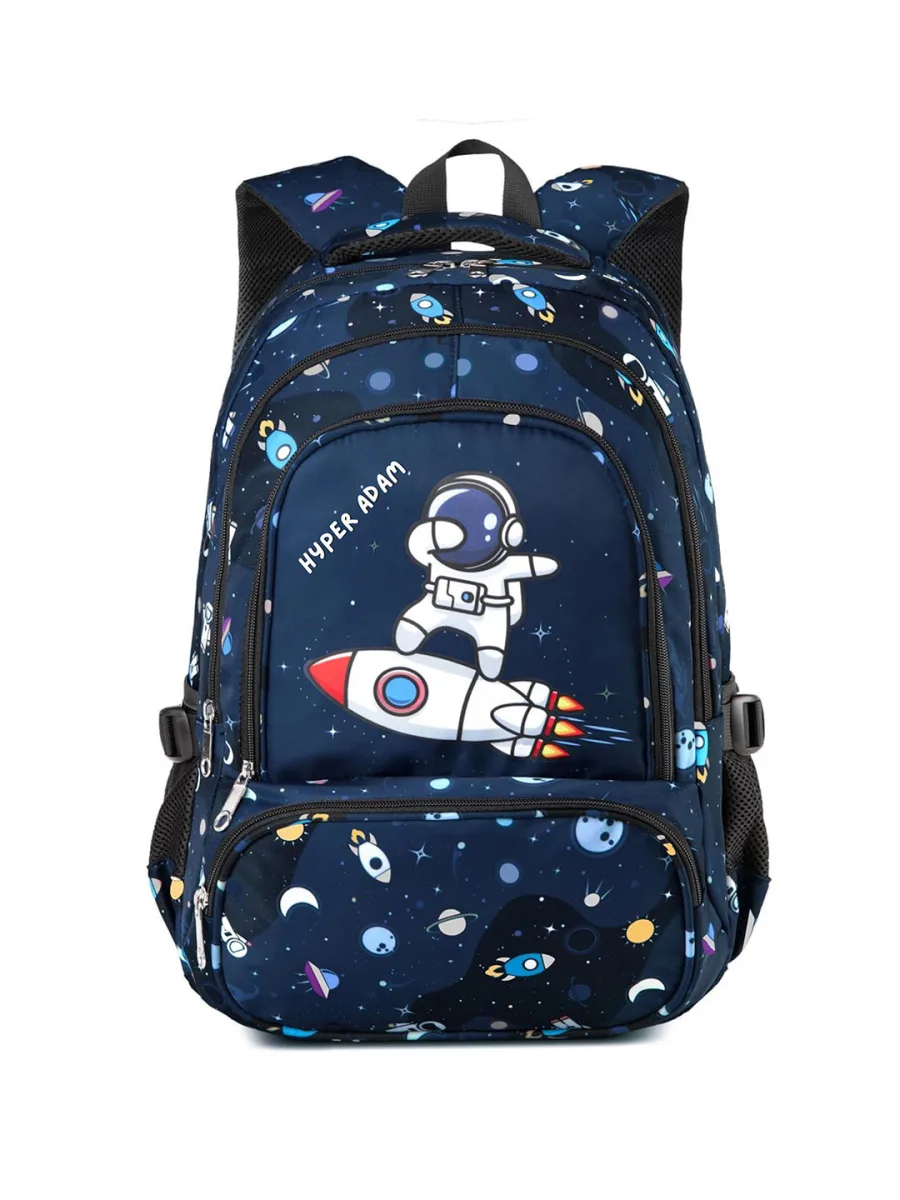 Navy Printed Backpack