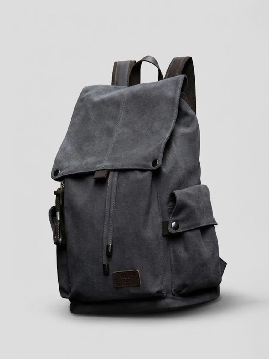 Grey Canvas Backpack