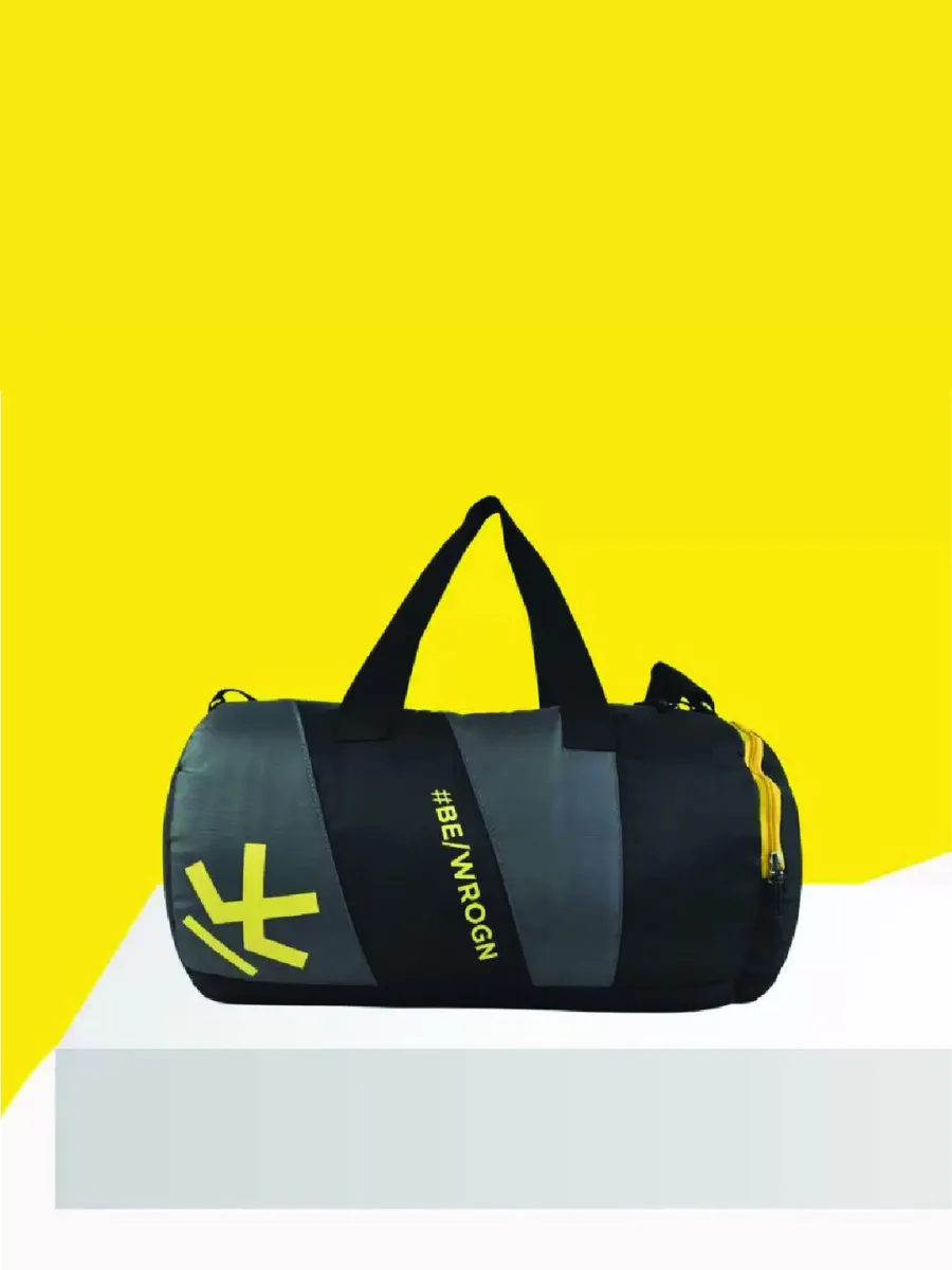 Black Grey Gym Duffle Bag