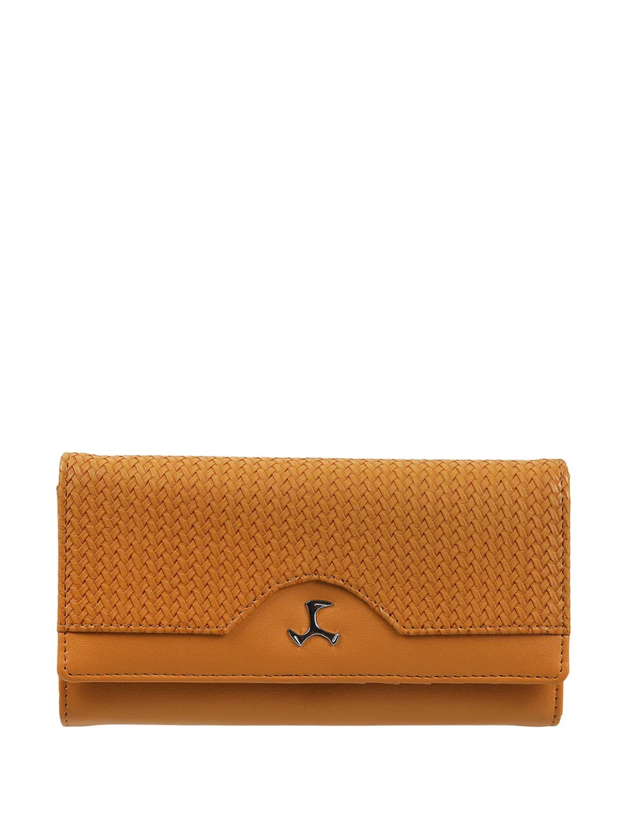 Mustard Woven Textured Wallet