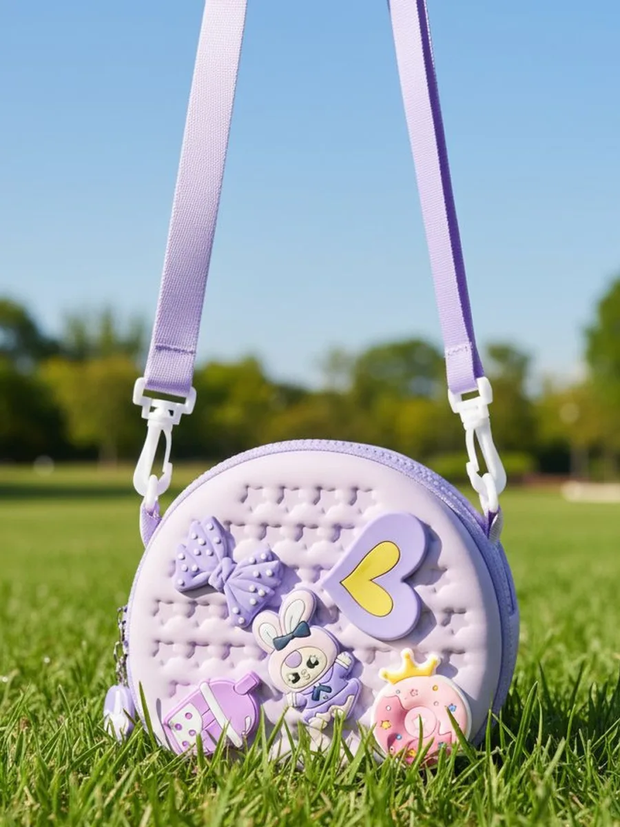 Purple Embellished Crossbody Bag