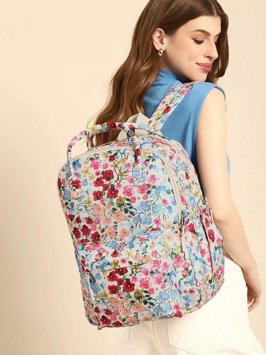 Floral Printed Backpack