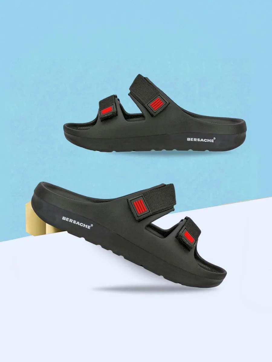 Black Velcro Strap Sliders