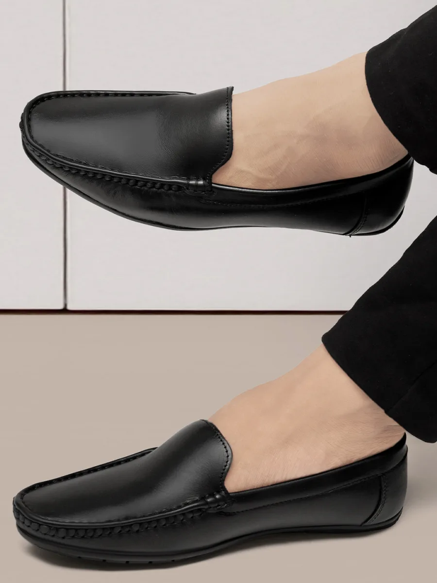 Black Leather Loafers