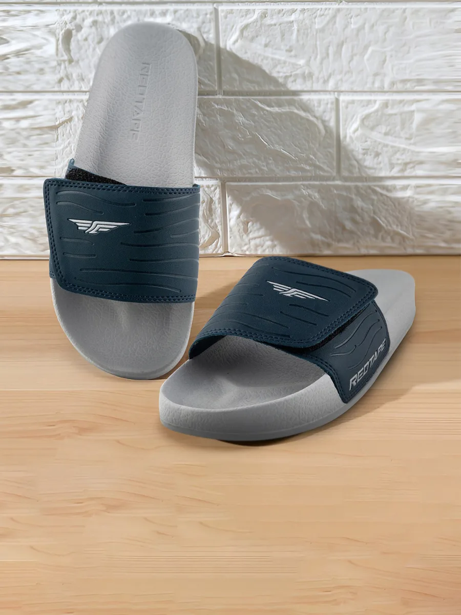 Navy Velcro Strap Sliders