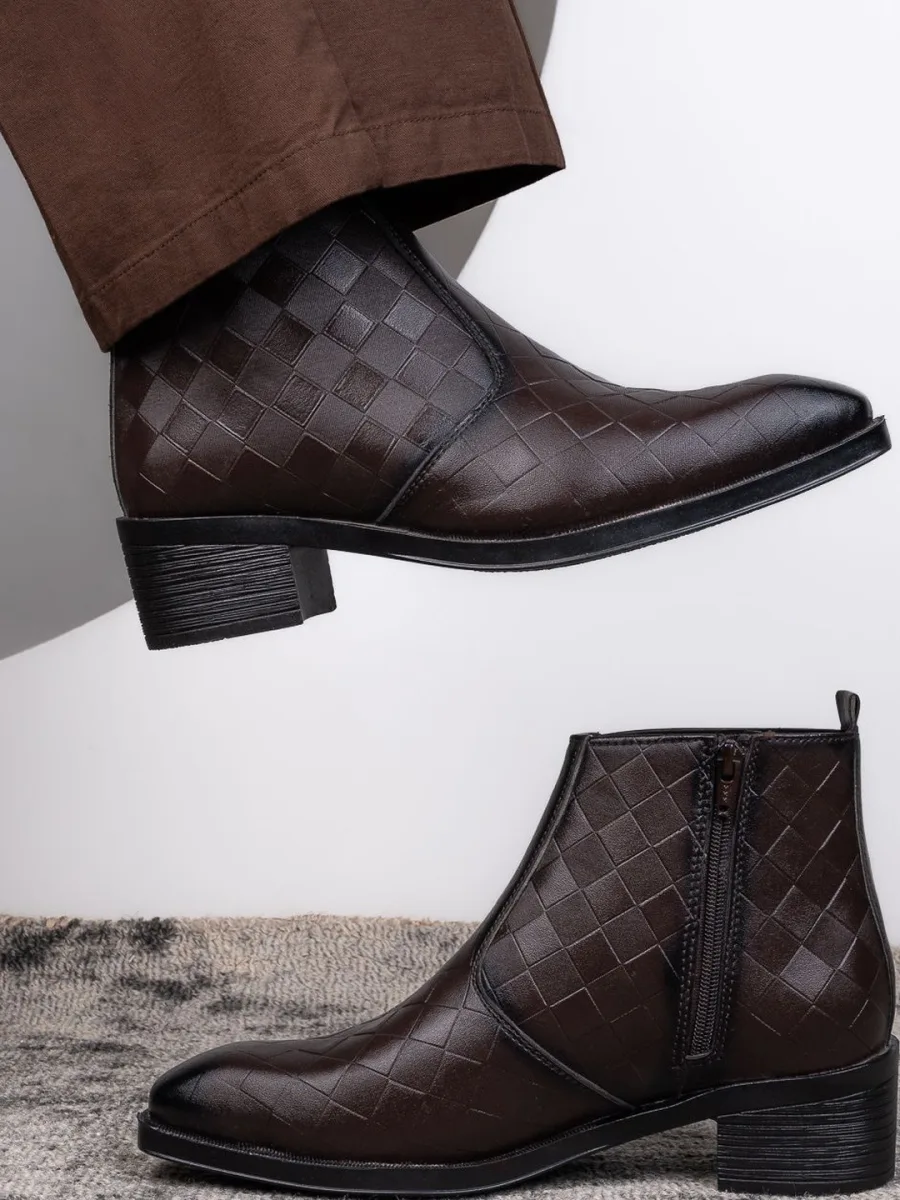 Brown Leather Ankle Boots
