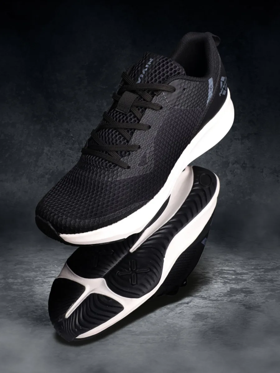 Black Mesh Running Shoes