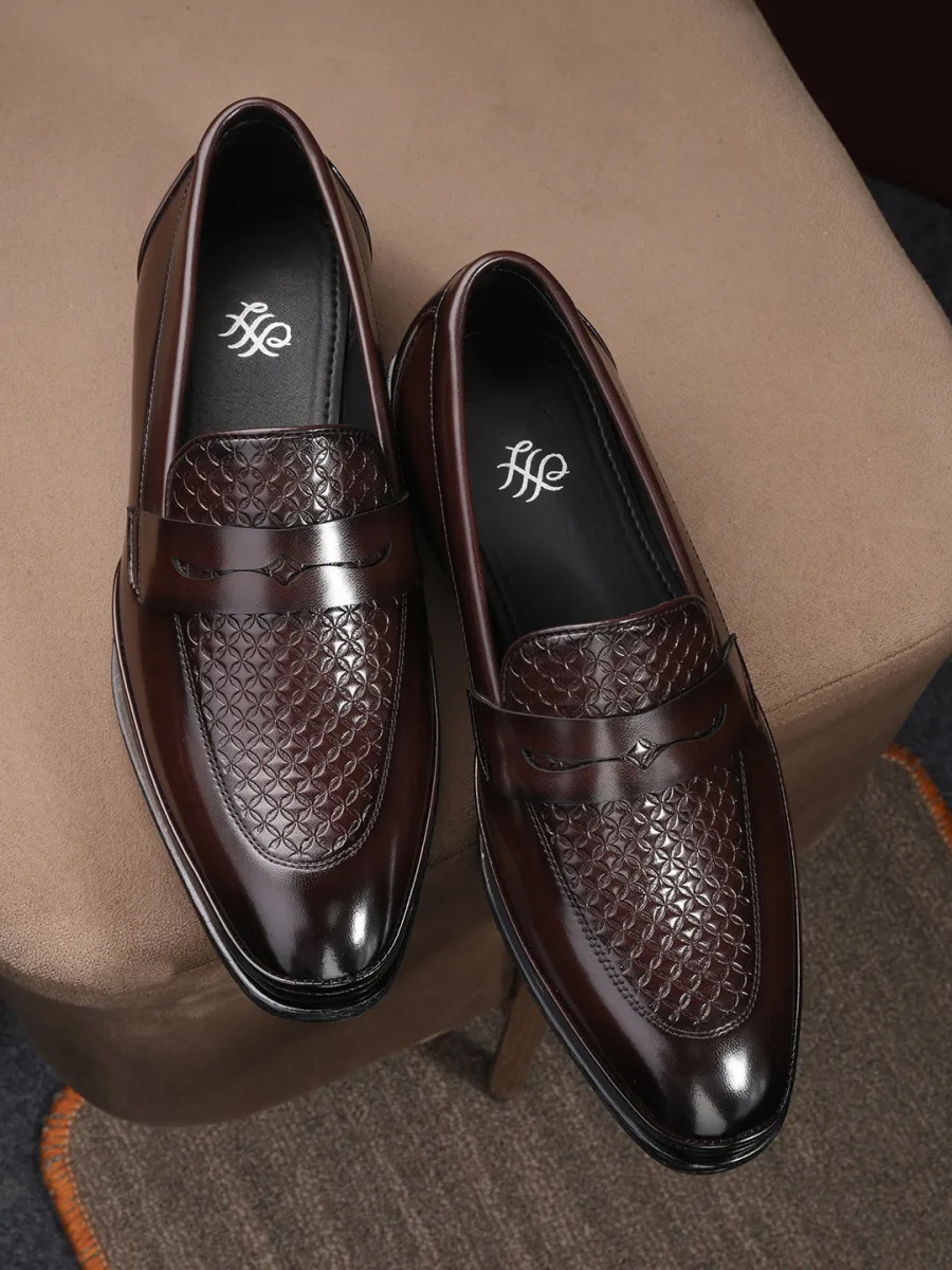 Brown Leather Penny Loafers