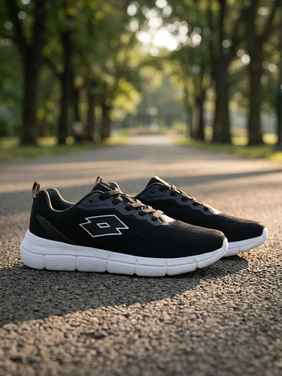 Black Mesh Running Shoes