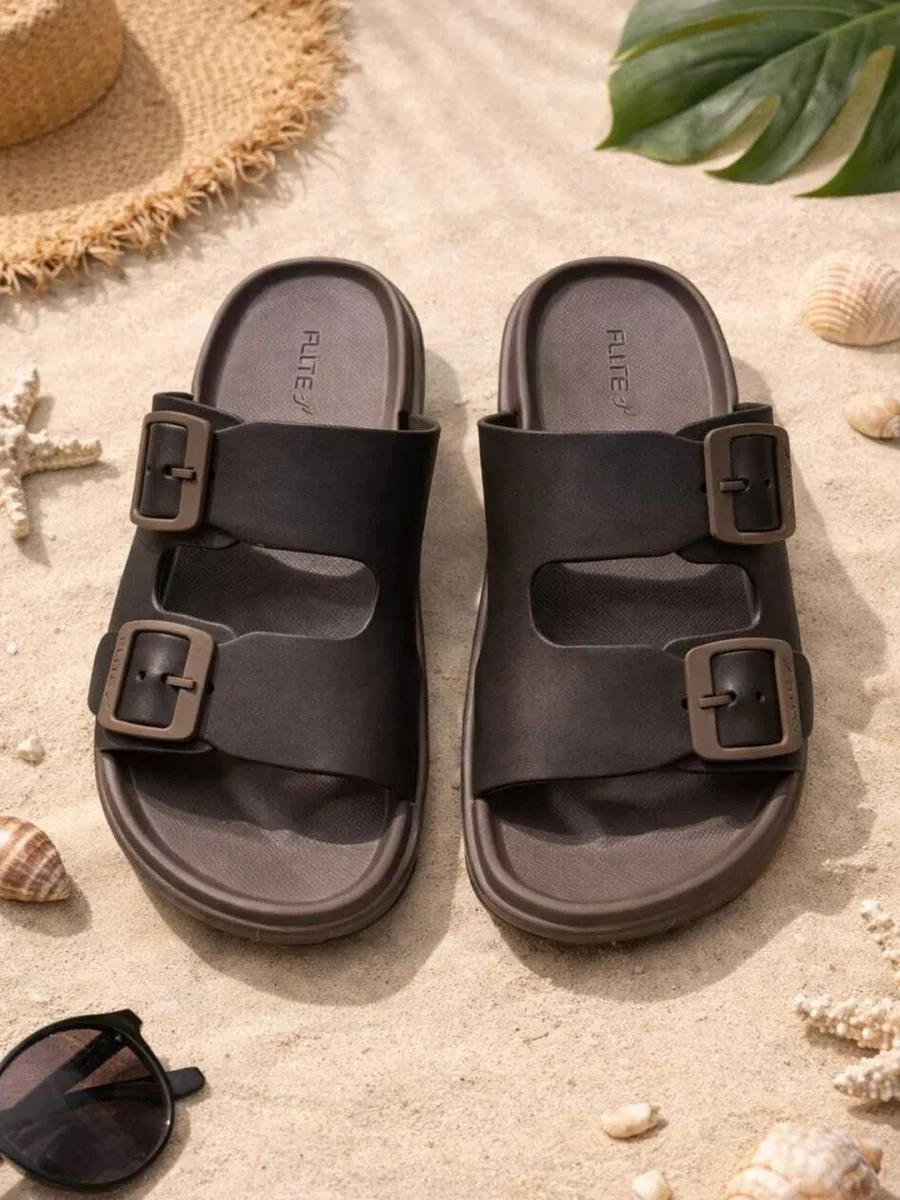 Black Buckled Sandals