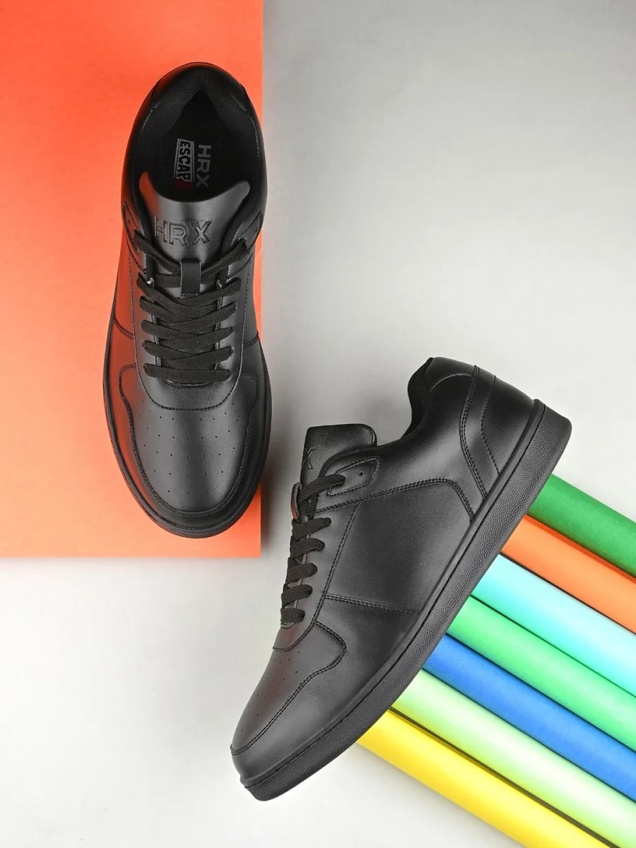 Black Lace-Up Sneakers