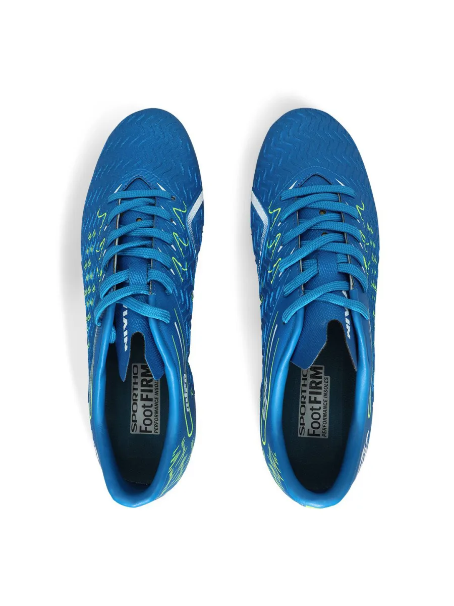 Blue Lace-Up Football Boots