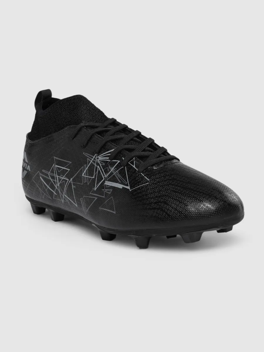 Black Lace-Up Football Boots