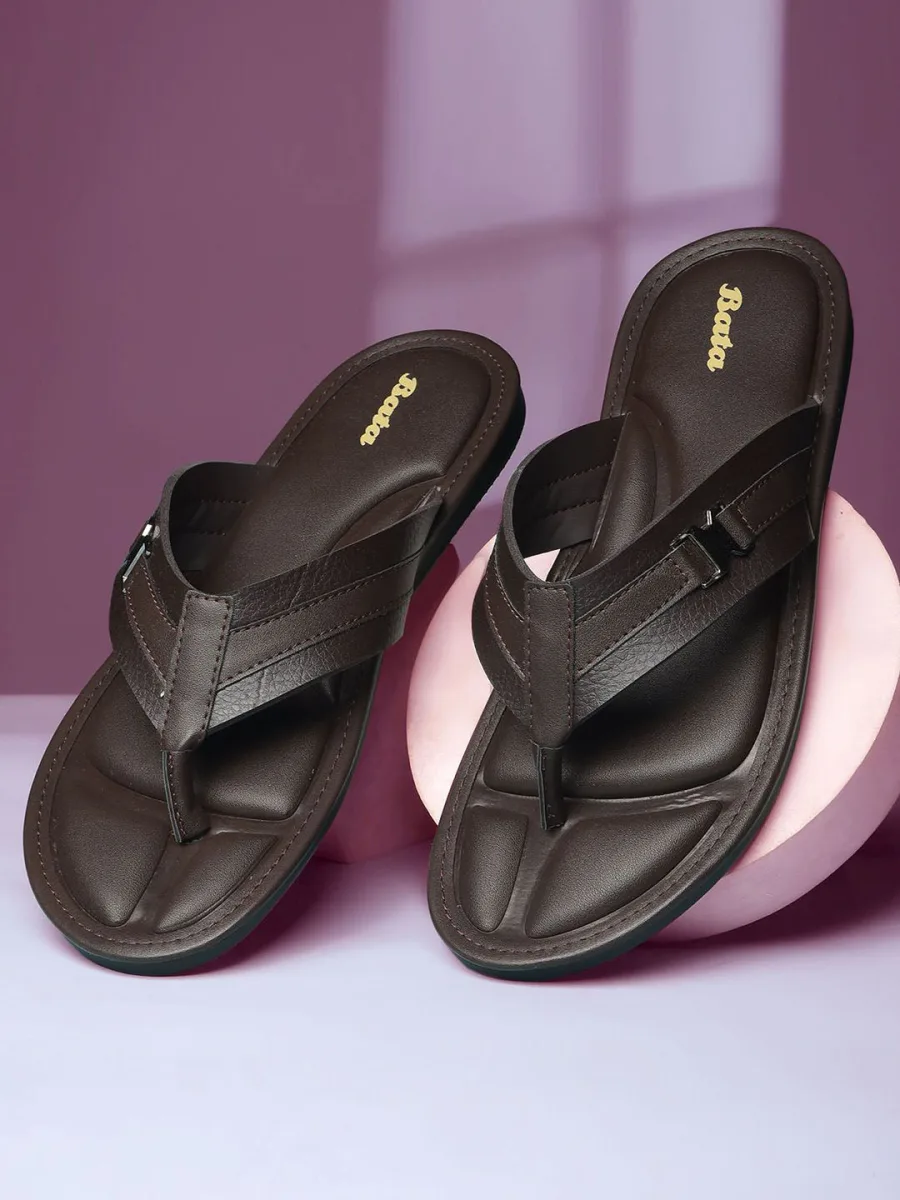 Brown Leather Thong Sandals