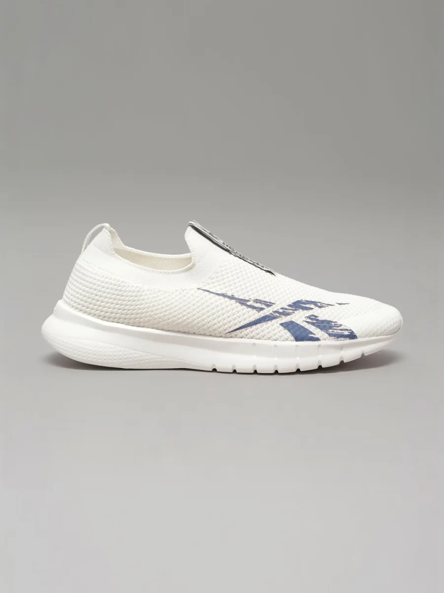 White Knit Slip-On Sneakers