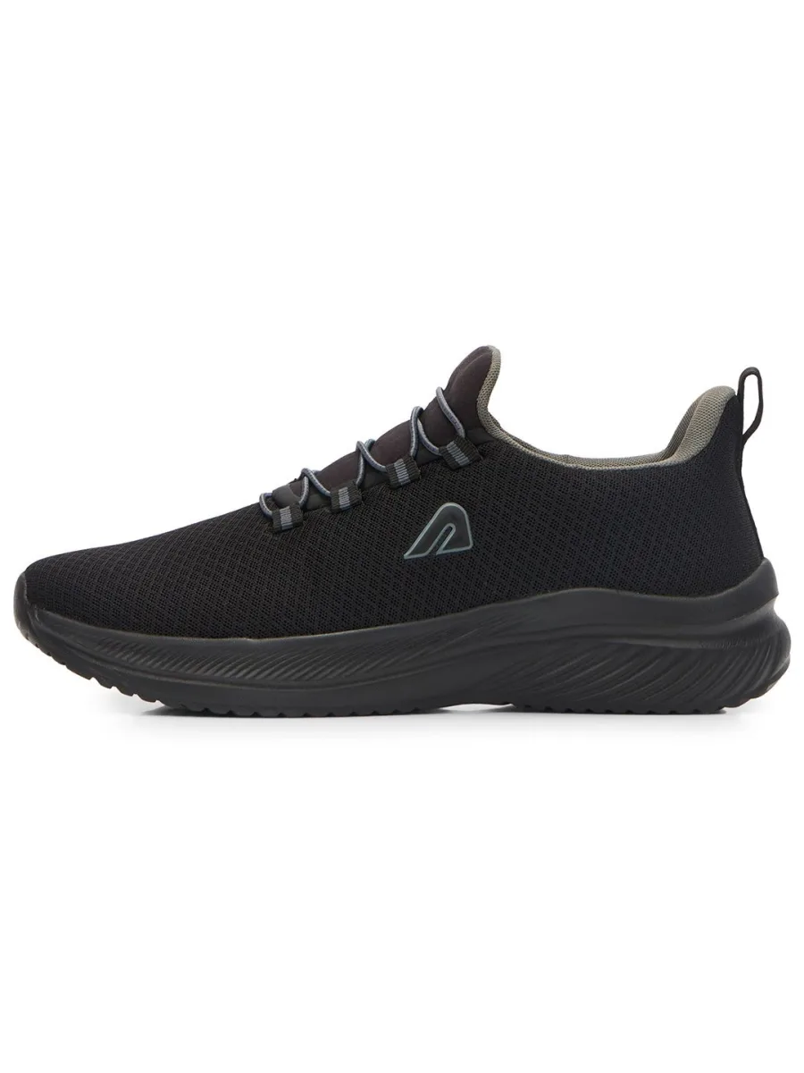 Black Mesh Slip-On Sneakers