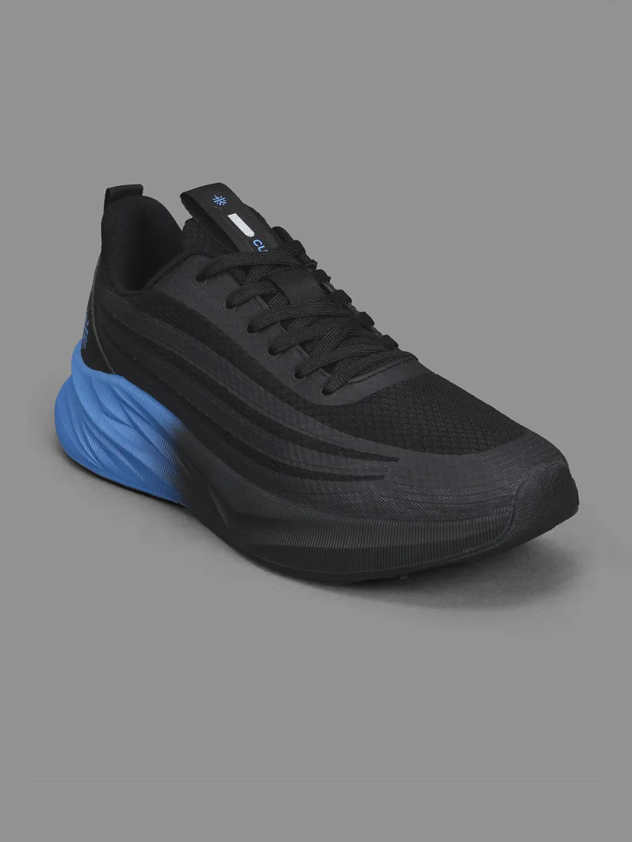 Black Blue-Sole Running Shoes