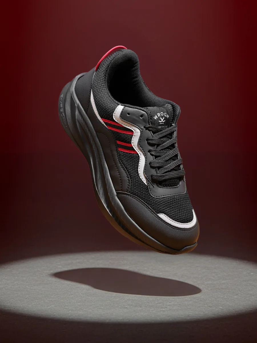 Black Red-Stripe Sneakers