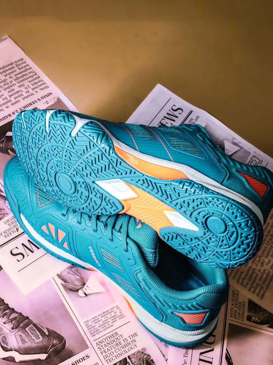 Teal Lace-Up Sports Shoes