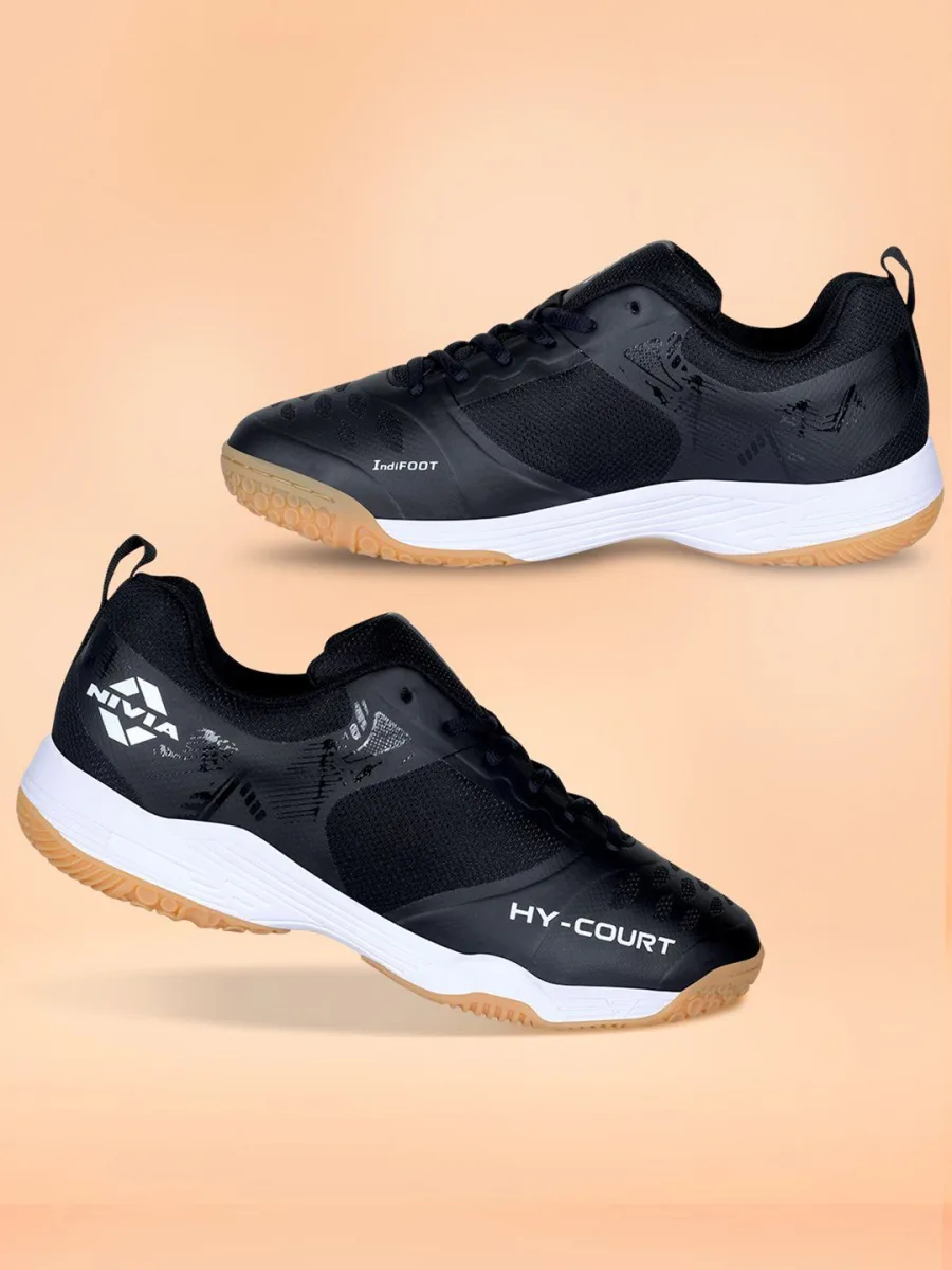 Black Lace-Up Sports Shoes