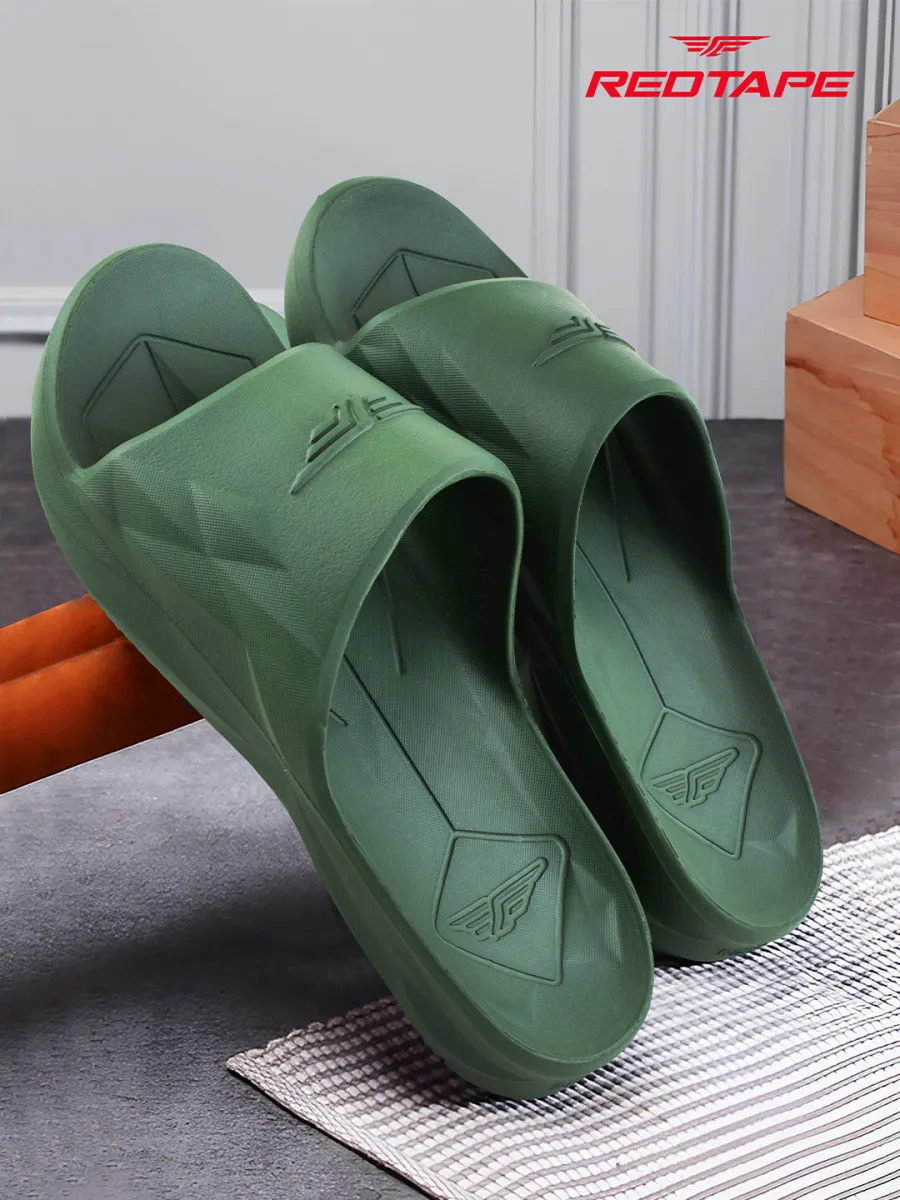 Green Slip-On Sliders