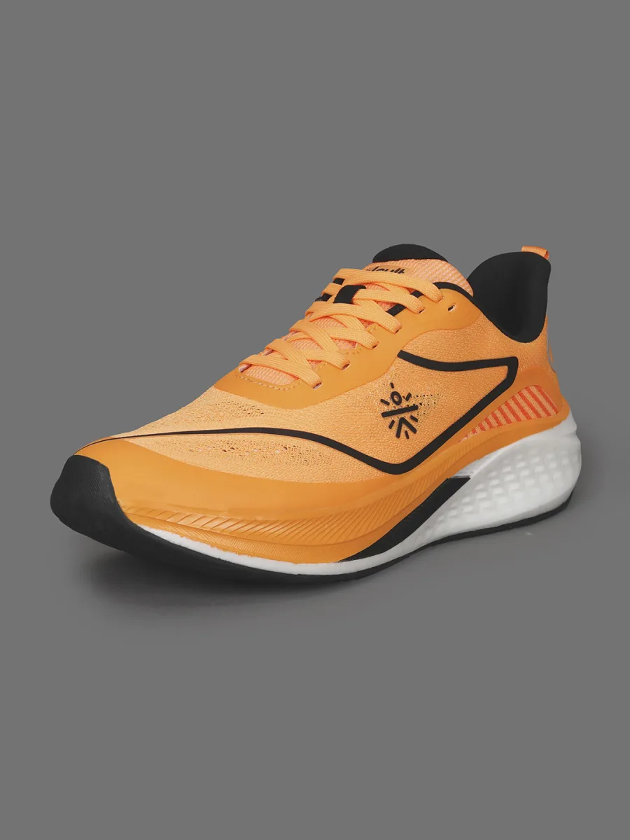 Orange Mesh Running Shoes