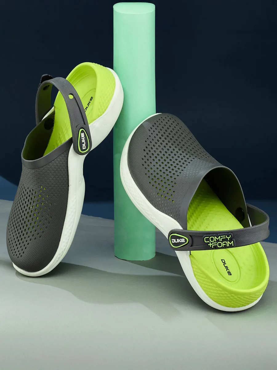 Grey Slip-On Clogs