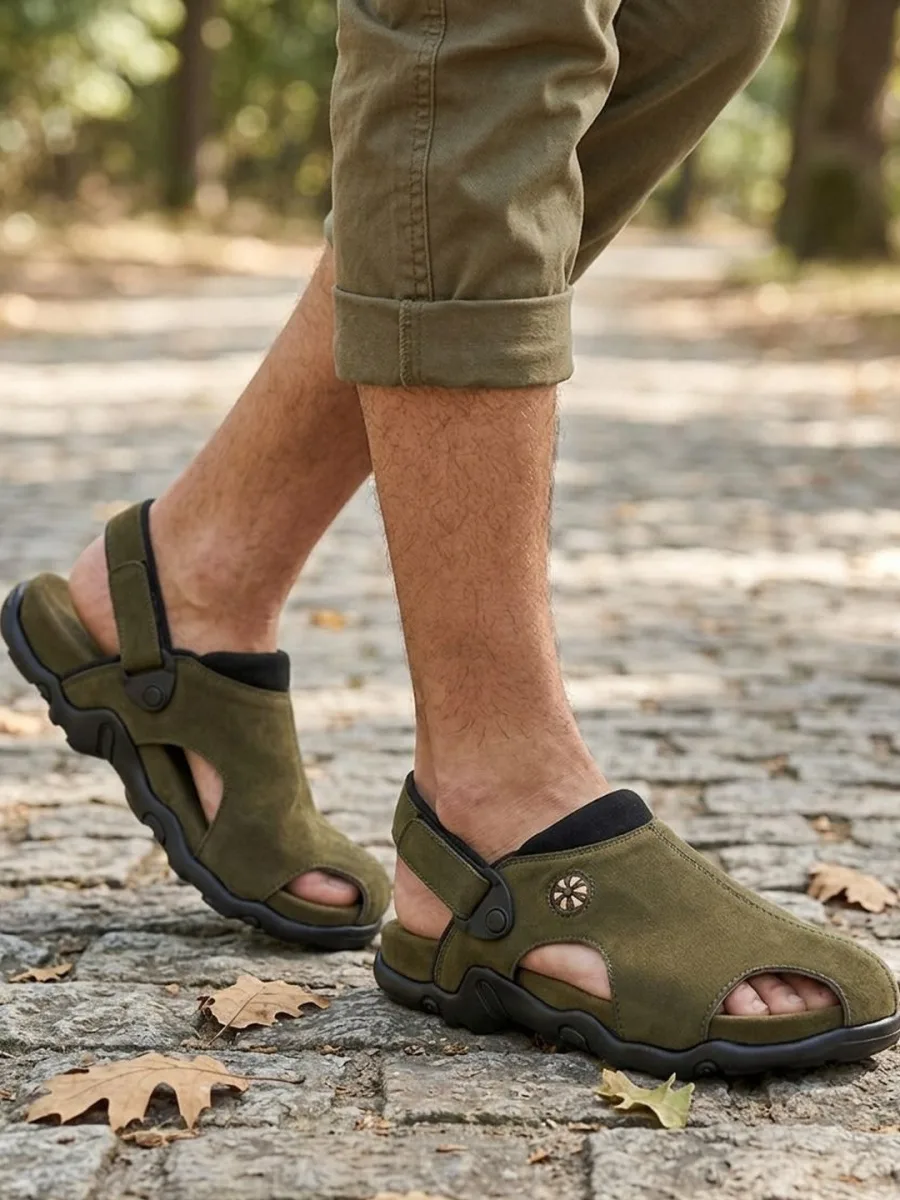 Olive Fisherman Sandals