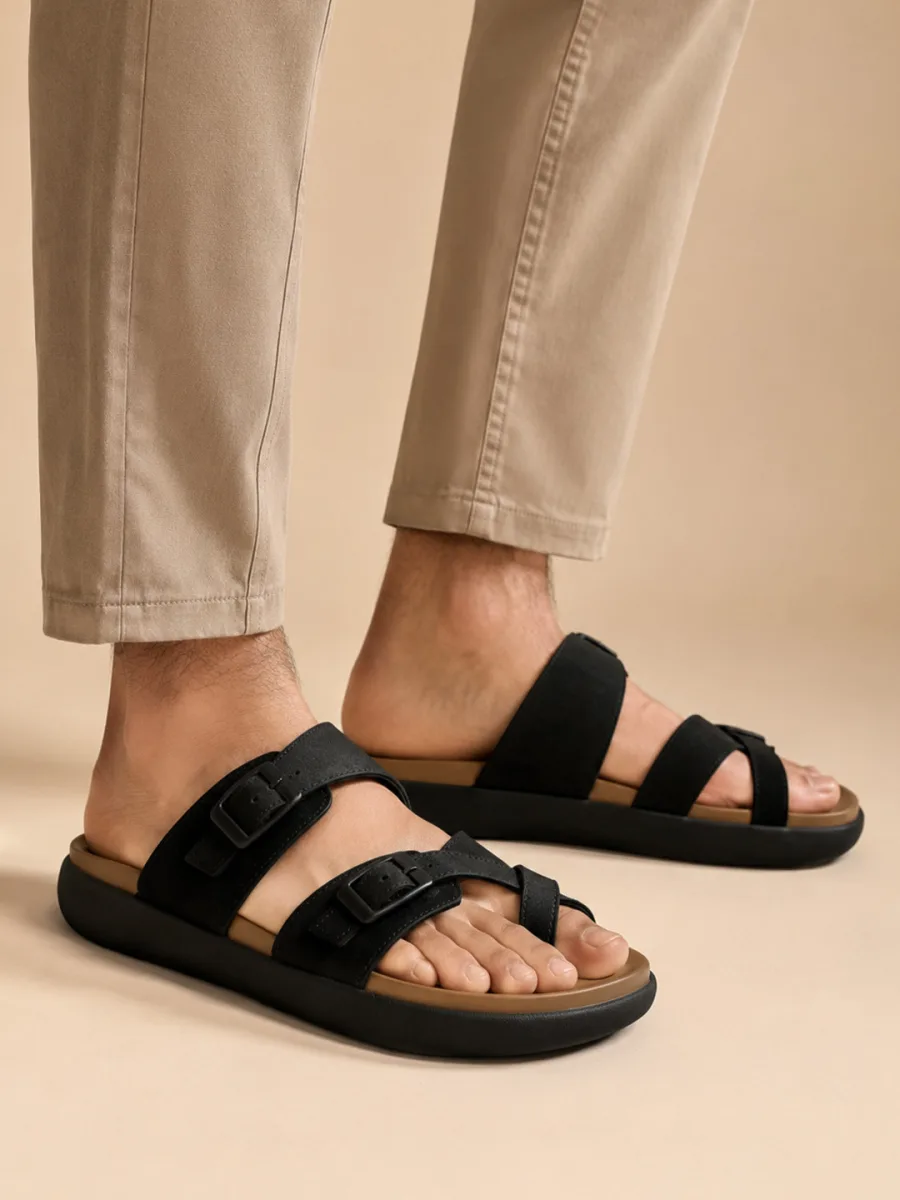 Black Strappy Sandals