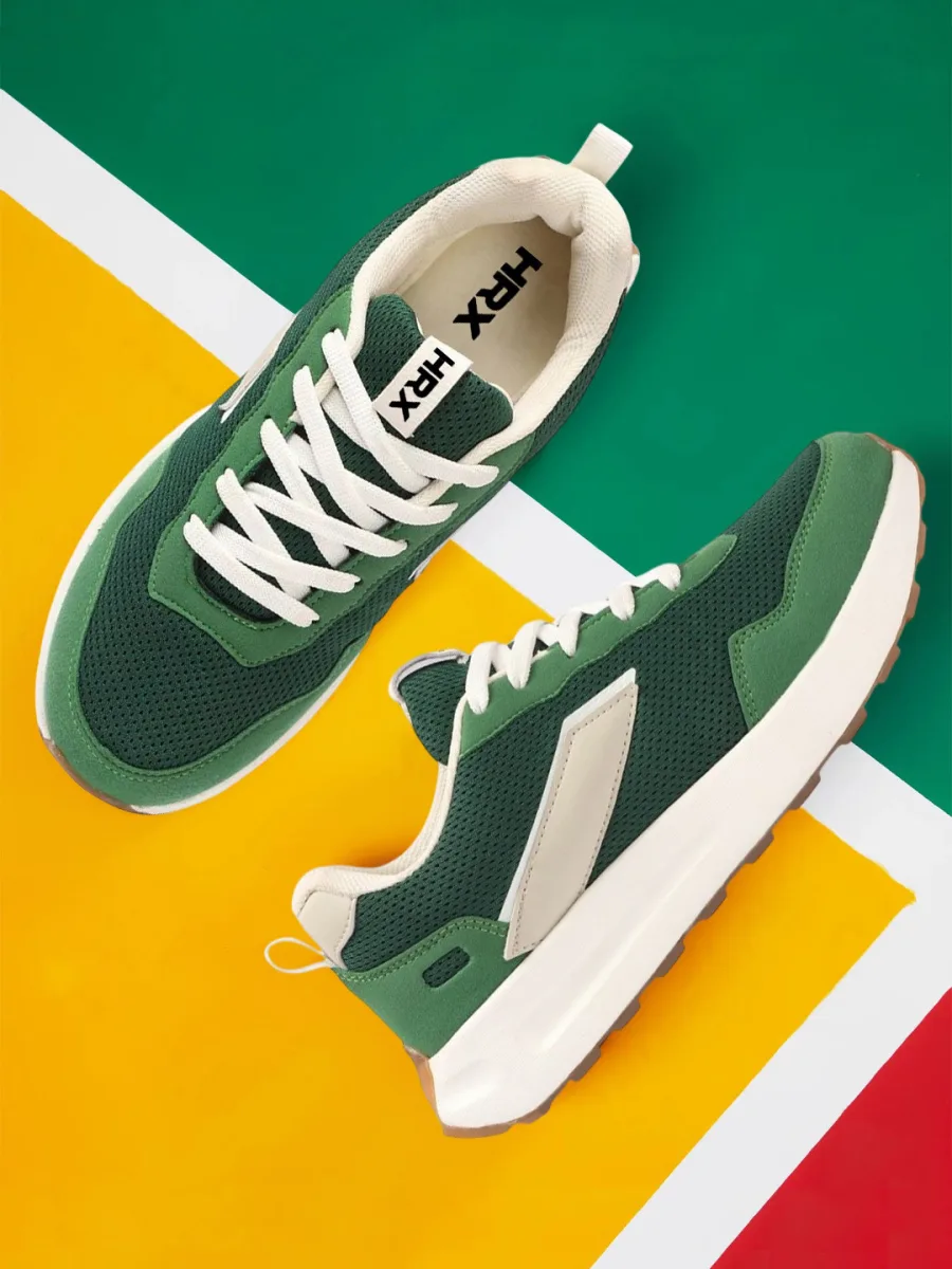 Green Lace-Up Sneakers