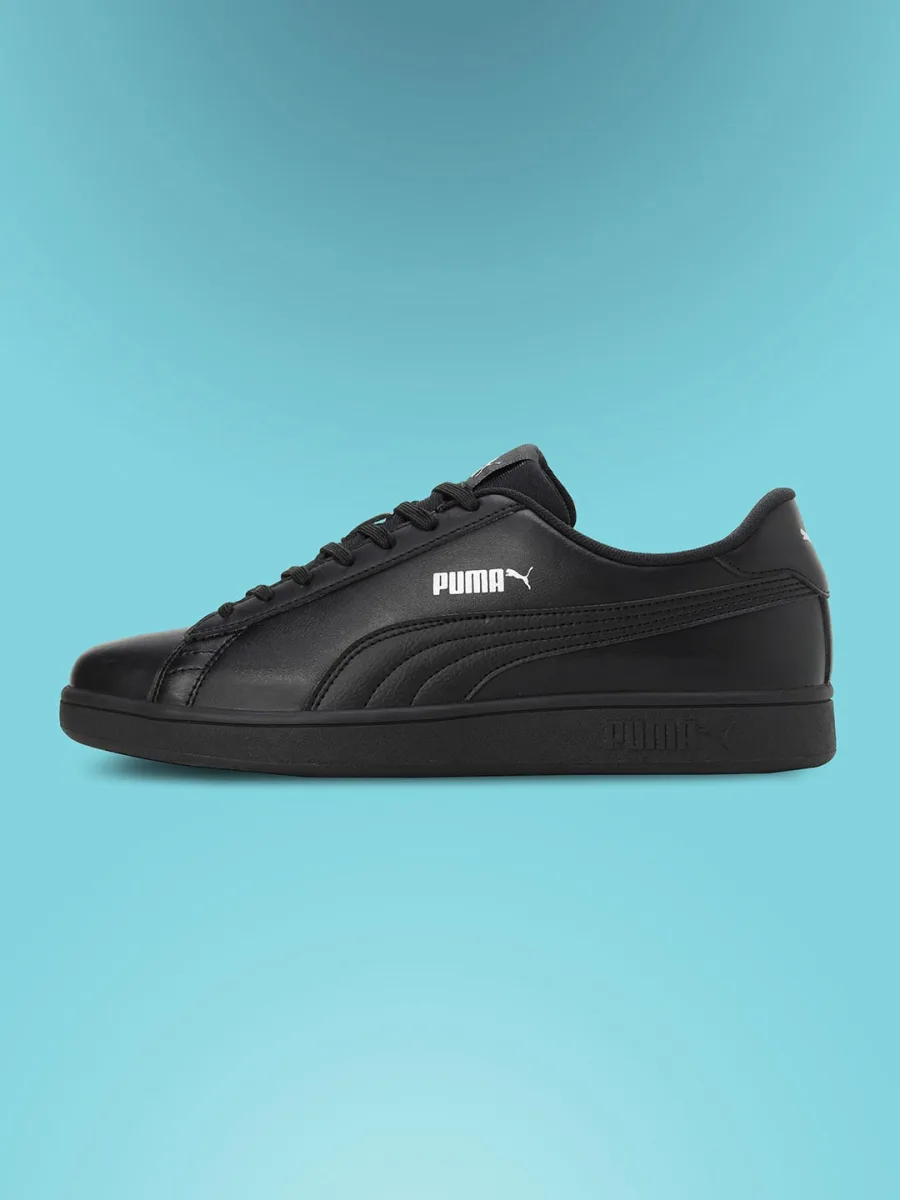 Black Leather Sneakers
