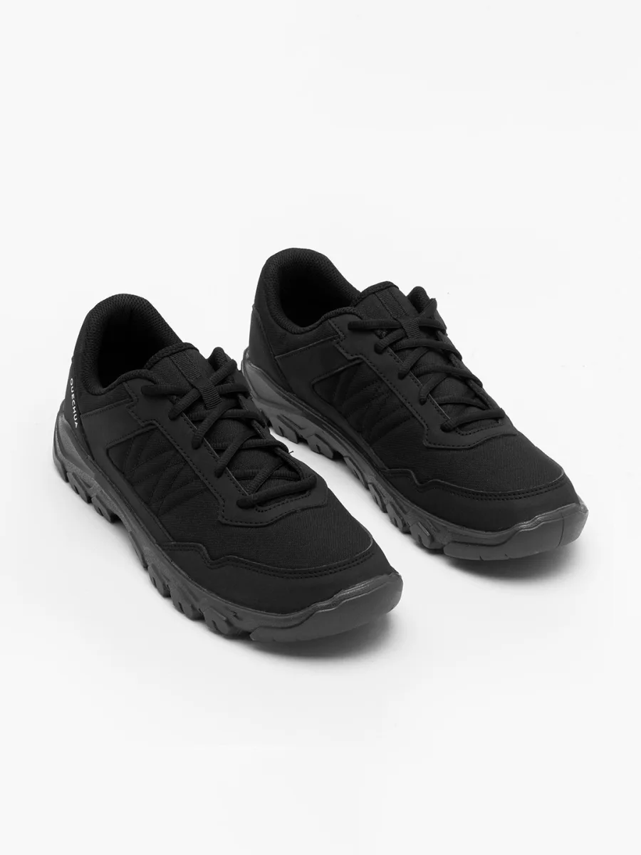 Black Lace-Up Casual Shoes