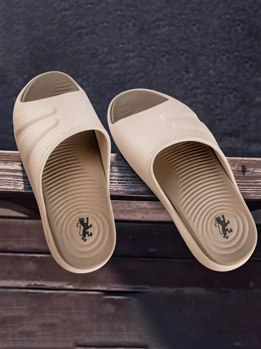 Beige Slip-On Sliders