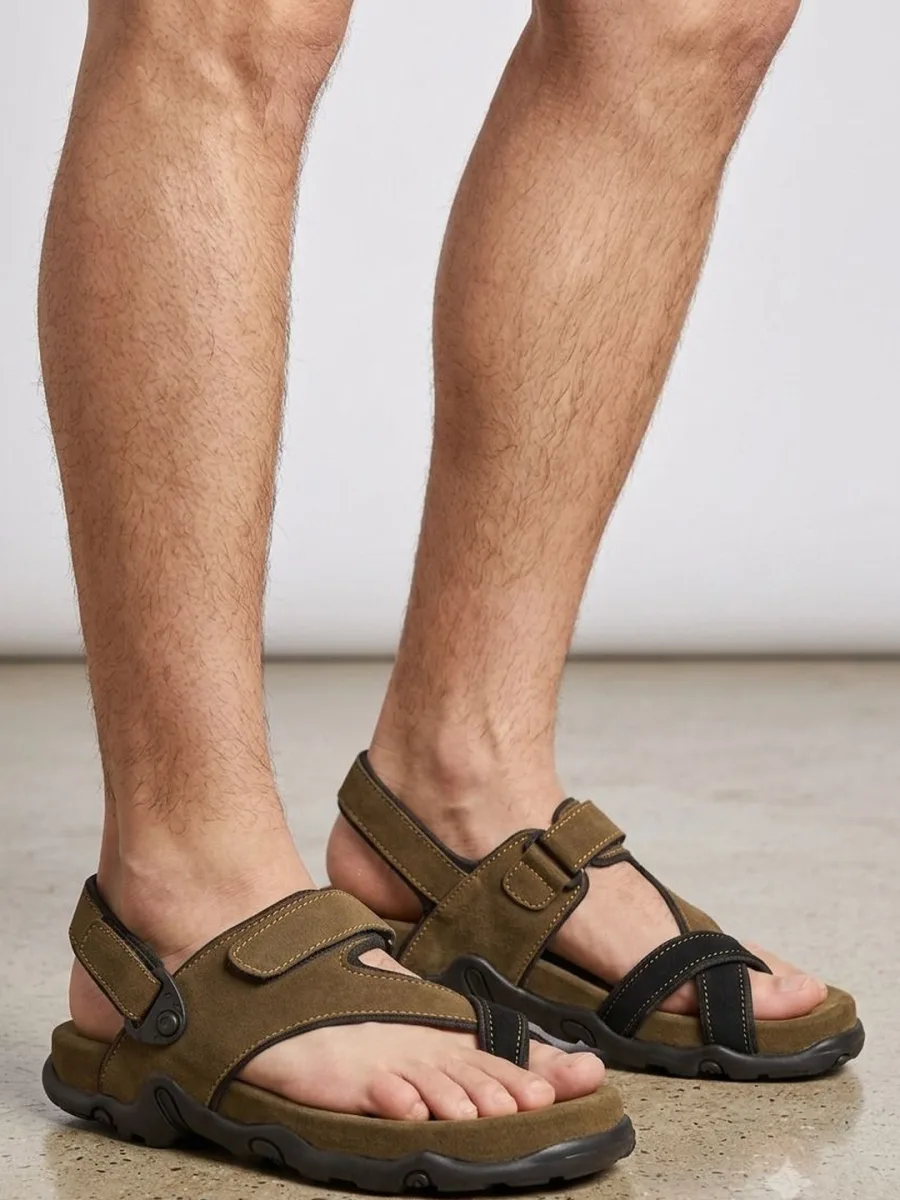 Olive Strappy Sandals
